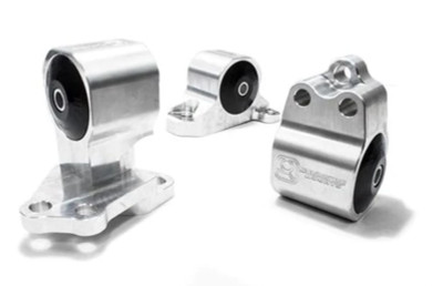 Innovative 92-95 Civic B/D Series Silver Aluminum Mounts Solid Bushings (Auto to Manual 3 Bolt) - B40152-SOLID User 1