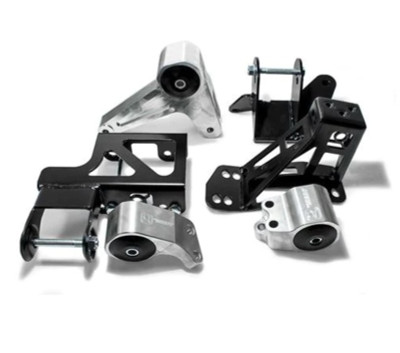 Innovative 92-95 Civic K-Series Black Aluminum Mounts 95A Bushings (Not K24 Trans) - B90150-95A-BA User 1