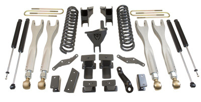 MaxTrac 17-19 Ford F-250/350 4WD 4in/1in MaxPro Coil Lift Kit w/4-Link Arms & MaxTrac Shocks - K943341L Photo - Primary