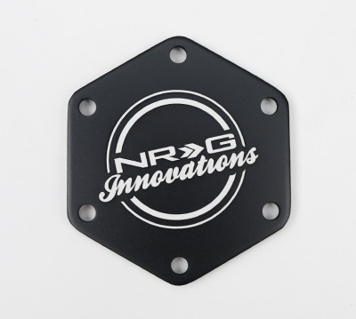 NRG Carbon Fiber w/ Blue Texalium Fabrics Horn Delete Button Circular Logo Front/ Back - STR-640CF/BL Photo - Primary