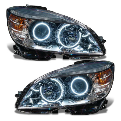 Oracle 08-11 Mercedes Benz C-Class Pre-Assem. Headlights Chrome Housing- ColorSHIFT w/BC1 Controller - 7115-335 User 1