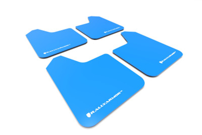 Rally Armor Universal Fit (No Hardware) Blue UR Mud Flap White Logo - MF12-UR-BL/WH Photo - Primary