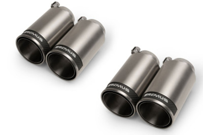 Remus Stainless Steel 98mm Straight Polished w/Carbon Insert Tail Pipe Set (Quad Tips) - 0046 98CR User 1