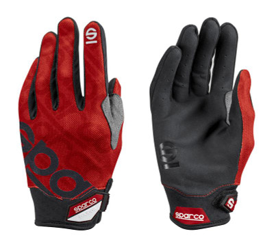 Sparco Glove Meca 3 Med Red - 002093RS2M Photo - Primary