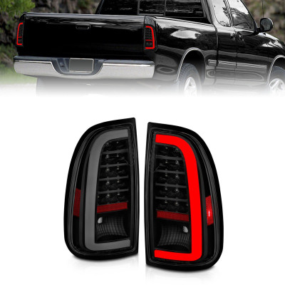ANZO 00-06 Toyota Tundra (Std. Bed/Reg Cab) LED Taillights w/Light Bar Black Housing Smoke Lens - 311412 Photo - Primary