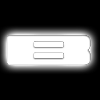 ORACLE Lighting Universal Illuminated LED Letter Badges - Matte White Surface Finish - B - 3140-B-001 Photo - Primary