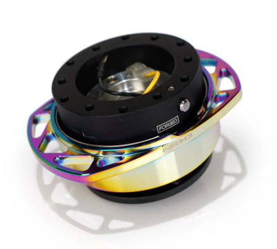 NRG Quick Release Kit Gen 257 - Black Body / Neochrome Cutout Ring - SRK-257BK-MC Photo - Primary