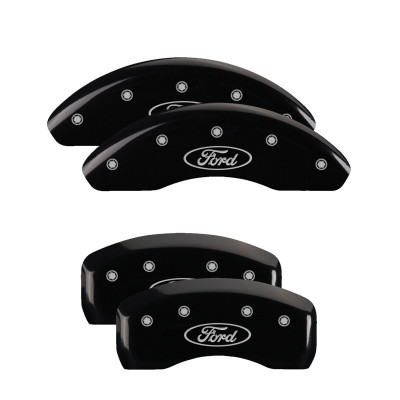 MGP 4 Caliper Covers Engraved Front & Rear Ford Oval Black Finish Silver Char 21 Ford Bronco Sport - 10255SFRDBK User 1