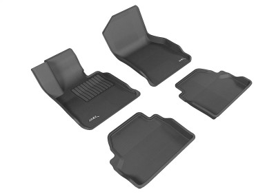 3D MAXpider 2014-2020 BMW 4 Series F32 Kagu 1st & 2nd Row Floormats - Black - L1BM05601509 Photo - Primary