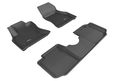 3D MAXpider 2014-2019 Fiat 500L Kagu 1st & 2nd Row Floormats - Black - L1FA00401509 Photo - Primary