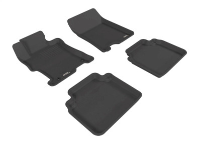 3D MAXpider 2008-2012 Honda Accord Kagu 1st & 2nd Row Floormats - Black - L1HD00801509 Photo - Primary
