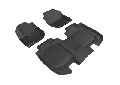 3D MAXpider 2016-2020 Honda Hr-V Kagu 1st & 2nd Row Floormats - Black - L1HD08501509 Photo - Primary