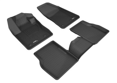 3D MAXpider 2017-2020 Jeep Compass Kagu 1st & 2nd Row Floormats - Black - L1JP01601509 Photo - Primary