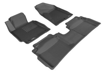 3D MAXpider 2014-2018 Kia Forte Kagu 1st & 2nd Row Floormats - Black - L1KA01701509 Photo - Primary
