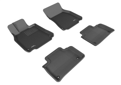 3D MAXpider 2007-2012 Lexus LS460 Kagu 1st & 2nd Row Floormats - Black - L1LX03801509 Photo - Primary