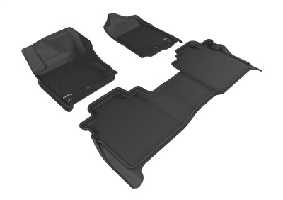 3D MAXpider 2016-2019 Nissan Titan Crew Cab Kagu 1st & 2nd Row Floormats - Black - L1NS08501509 Photo - Primary