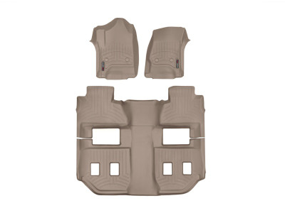 WeatherTech 2017+ Audi A4 (Sedan) Front & Rear FloorLiner - Tan - 45937-1-2 Photo - Primary