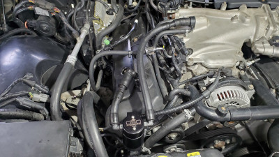 J&L 03-04 Mercury Marauder Passenger Side Oil Separator 3.0 - Black Anodized - 3046P-B Photo - Primary