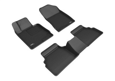3D MAXpider 20+ Hyundai Sonata Kagu 1st & 2nd Row Floormats - Black - L1HY10301509 Photo - Primary