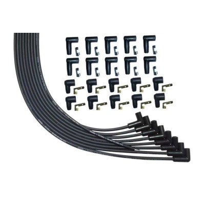 Moroso Universal V8 90 Deg Plug Unsleeved HEI & Non-HEI 90 Ultra Spark Plug Wire Set - Black - 51005 User 1
