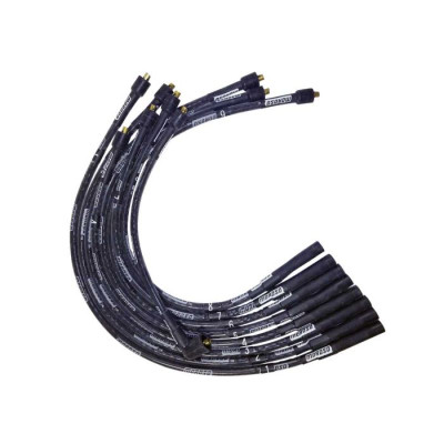 Moroso SB Chrysler Mopar Sleeved Str Non-HEI Str Plug Ultra Spark Plug Wire Set - Black - 51556 User 1