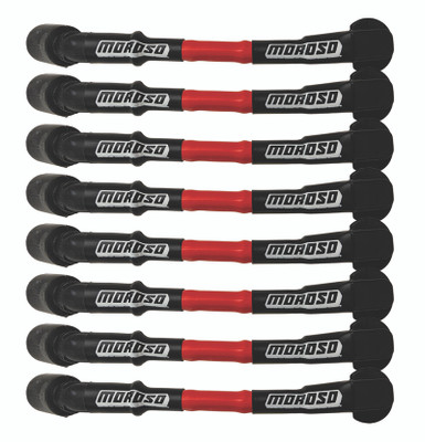 Moroso 9.75in Long Coil On Plug Sleeved Ultra Spark Plug Wire Set - Red - 52532 User 1
