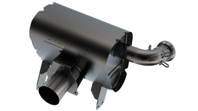 Borla 15-22 Can-Am Maverick X3 900cc Triple Turbo Manifold-Back Exhaust Atak Muffler - Black Coated - 12678CB Photo - Primary