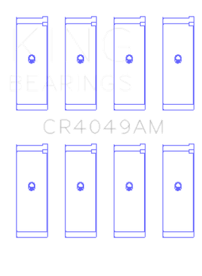King Mitsubishi 4G15/G15B/G4DJ (Size 0.25mm) Connecting Rod Bearing Set - CR4049AM0.25 Photo - Primary