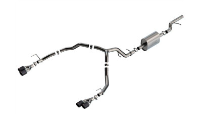 Borla 21-22 Chevy Tahoe 5.3L V8 2/4WD 4DR 3in/2.75in S-Type Cat-Back Exhaust w/ Carbon Fiber Tips - 140857CF Photo - Primary