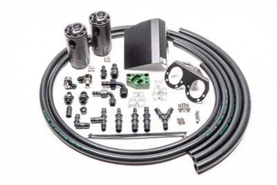 Radium 02-21 Subaru EJ-Series Fluid Lock Turbo Dual Catch Can Kit - 20-0608-FL Photo - Primary