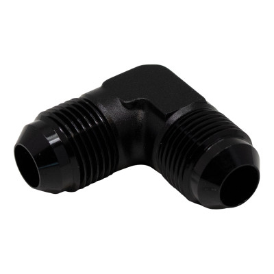DeatschWerks 8AN Male Flare to 8AN Male Flare 90-Degree Fitting - Anodized Matte Black - 6-02-0208-B Photo - Primary