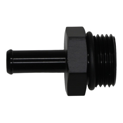DeatschWerks 10AN ORB Male to 3/8in Male Barb Fitting - Anodized Matte Black - 6-02-0514-B Photo - Primary