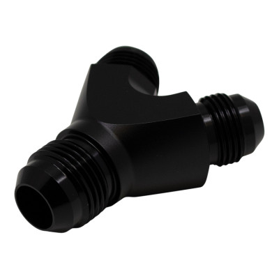 DeatschWerks 8AN Male Flare to 8AN Male Flare to 10AN Male Flare Y Fitting - Anodized Matte Black - 6-02-0703-B Photo - Primary