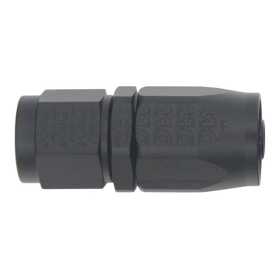 DeatschWerks 6AN Female Swivel Strait Hose End CPE - Anodized Matte Black - 6-02-0801-B Photo - Primary