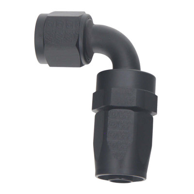 DeatschWerks 8AN Female Swivel 90-Degree Hose End CPE - Anodized Matte Black - 6-02-0807-B Photo - Primary
