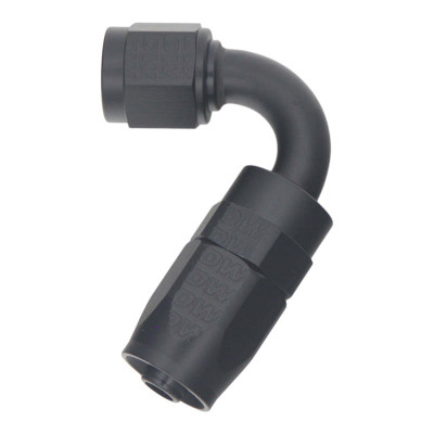 DeatschWerks 6 AN Female Flare Swivel 120-Degree Hose End CPE - Anodized Matte Black - 6-02-0820-B Photo - Primary