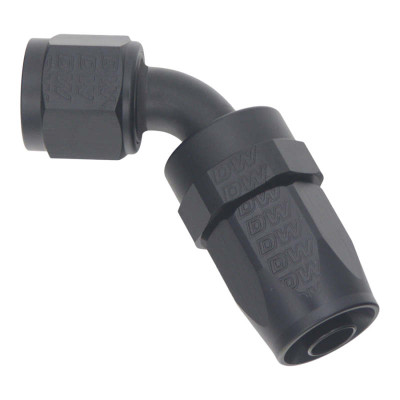 DeatschWerks 8 AN Female Flare Swivel 60-Degree Hose End CPE - Anodized Matte Black - 6-02-0822-B Photo - Primary