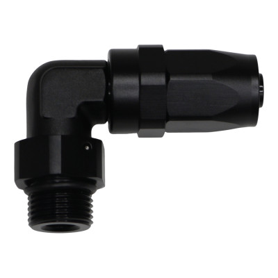 DeatschWerks 8AN ORB Female Swivel 90-Degree Hose End CPE - Anodized Matte Black - 6-02-0828-B Photo - Primary
