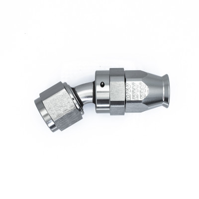 DeatschWerks 8 AN Female Flare Swivel 30-Degree Hose End PTFE - Anodized Matte Black - 6-02-0873-B Photo - Primary