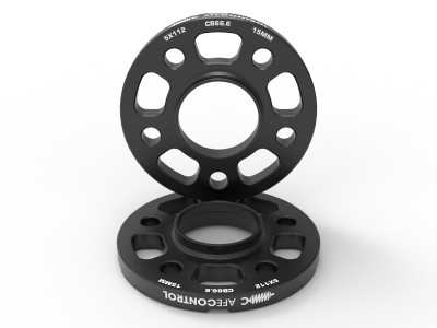 aFe CONTROL Billet Aluminum Wheel Spacers 5x112 CB66.6 15mm - Toyota GR Supra/BMW G-Series - 610-721002-B Photo - Primary