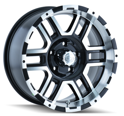 ION Type 179 17x8 / 5x135 BP / 10mm Offset / 87mm Hub Black/Machined Wheel - 179-7835B Photo - Primary