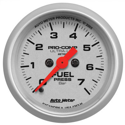 AutoMeter Gauge Fuel Pressure 2-1/16in. 7 Bar Electric Ultra-Lite - 4363-M Photo - Primary