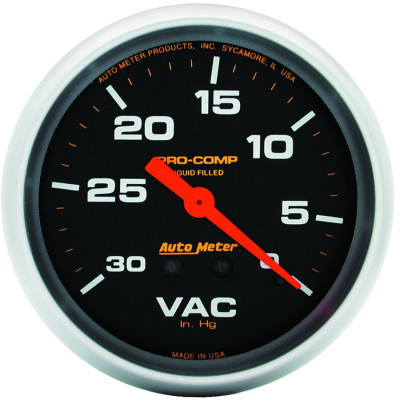AutoMeter Gauge Vacuum 2-5/8in. 30Inhg Liquid Filled Mech Pro-Comp - 5484 Photo - Primary