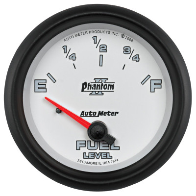 AutoMeter Gauge Fuel Level 2-5/8in. 0 Ohm(e) to 90 Ohm(f) Elec Phantom II - 7814 Photo - Primary