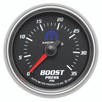 AutoMeter Gauge Boost 2-1/16in. 35PSI Mechanical Black Mopar - 880011 Photo - Primary