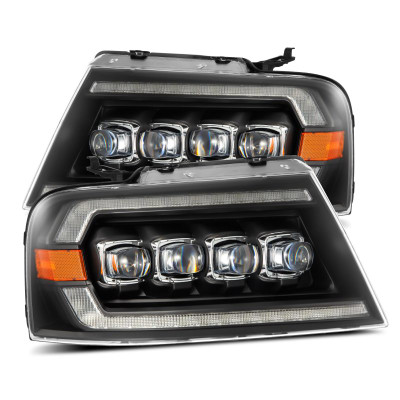 AlphaRex 04-08 Ford F-150 (No 2004 Heritage) NOVA-Series LED Proj HL Alpha-Blk w/Actv Lgt / Seq. Sig - 880128 Photo - Primary
