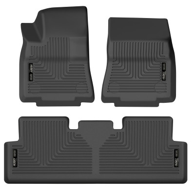 Husky Liners 20-22 Tesla Y WeatherBeater Front & 2nd Seat Floor Liner - Blk - 95211 Photo - Primary