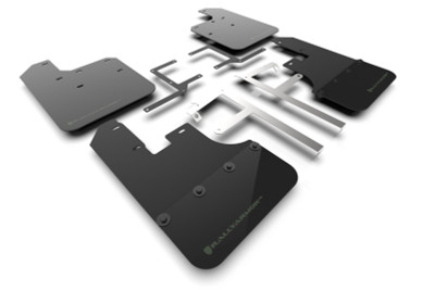 Rally Armor 19-22 Jeep Gladiator Black Mud Flap w/ Army Green Logo - MF84-BLK-AGN Photo - Primary