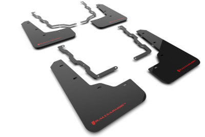 Rally Armor 20-22 Ford Puma ST Black Mud Flap w/ Red Logo - MF86-UR-BLK-RD Photo - Primary