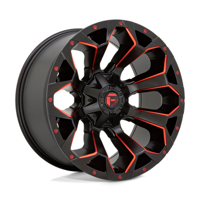 Fuel Off Road Model D787 ASSAULT Matte Black Milled with Red Tint 22X12